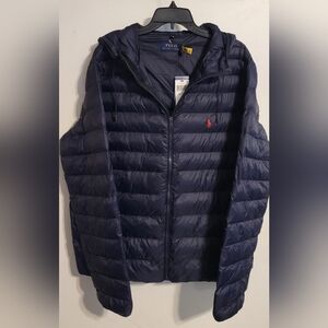 Polo Puffer Hooded Jacket men size XLT